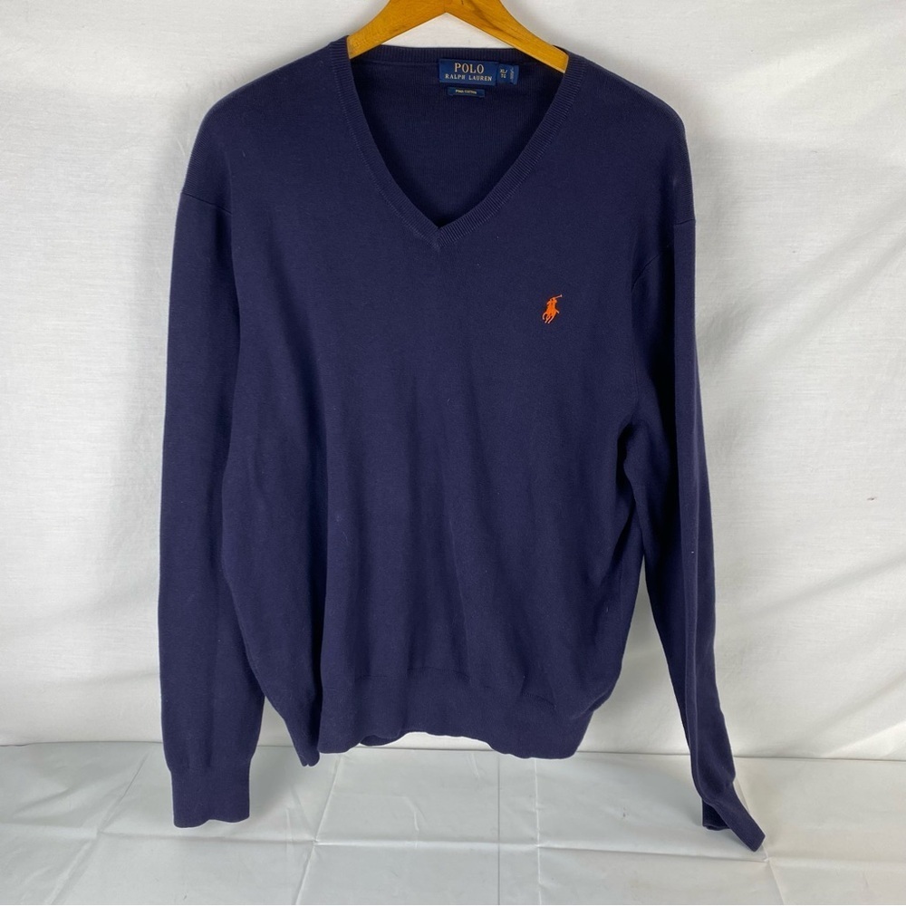 Polo by Ralph Lauren Men's Sweater Navy Blue Size medium